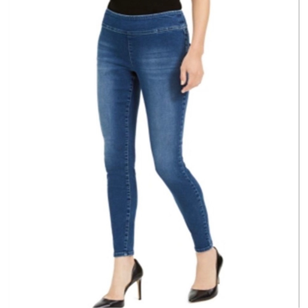 INC Women's Pull on Denim Jeggings Blue Size 12